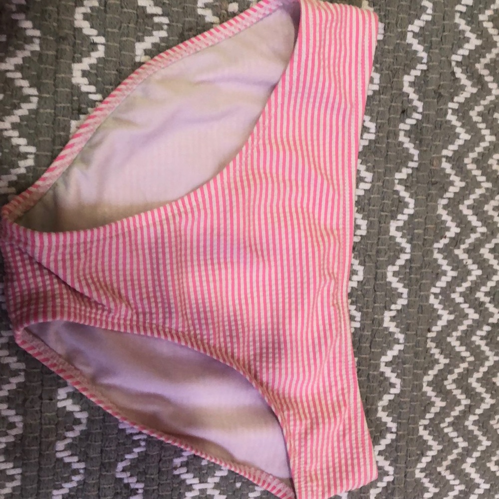 pink and white Bikini bottoms